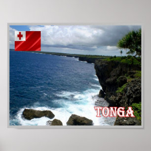 Poster Tonga - Linha costeira -