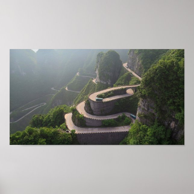Poster Tongtian Highway Zhangjiajie China (Frente)