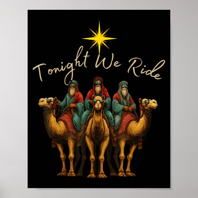 Poster Tonight We Ride Three Wise Men Christmas Nativity  (Frente)