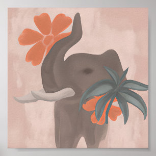 Poster Tons de terra Arte minimalista de Elefante