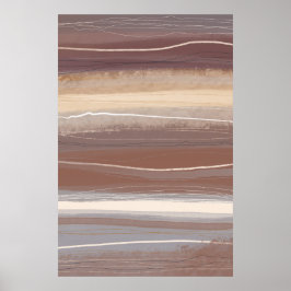 Poster Tons de terra mudada mais Abstrato de arte minimal