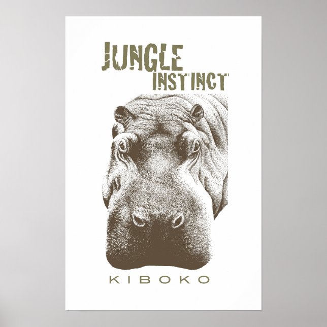 Poster Tons marrom do Jungle Instinct™_Kiboko_2 (Frente)