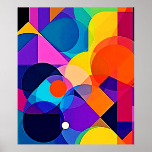 Poster Tons Sobrepostos: Fusão Abstrata