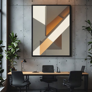 Poster Tons Terrosos Neutros Geométricos Modernos