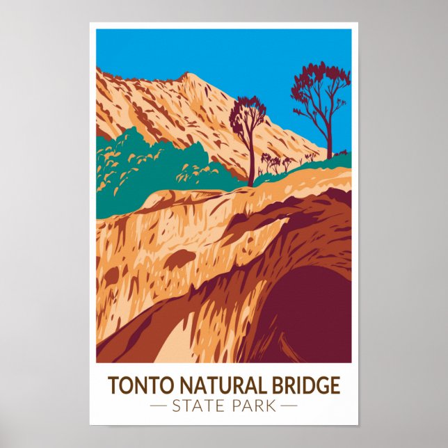 Poster Tonto Natural Bridge State Park Arizona Vintage (Frente)