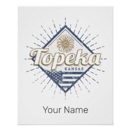 Póster Topeka City Kansas Estados Unidos Sunflower EUA