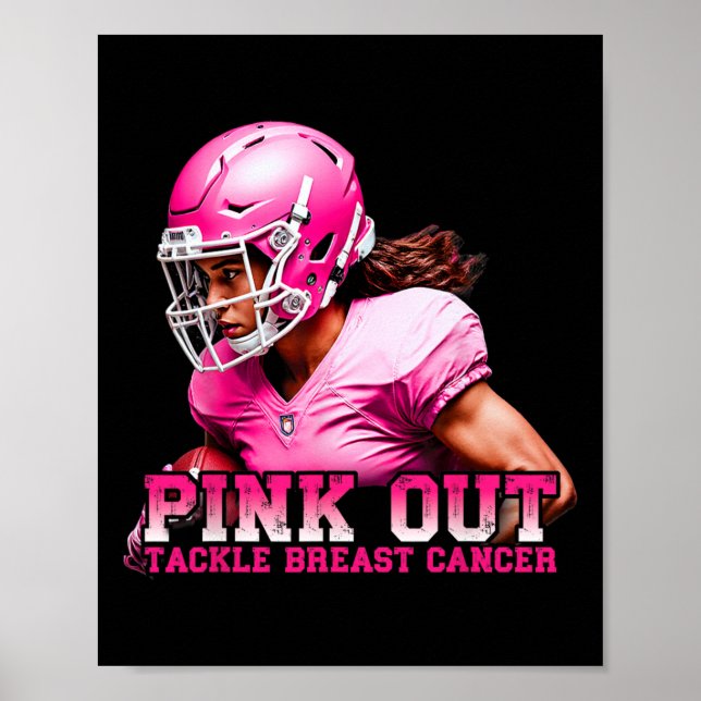 Poster Tópico rosa para combater a conscientização do Can (Frente)