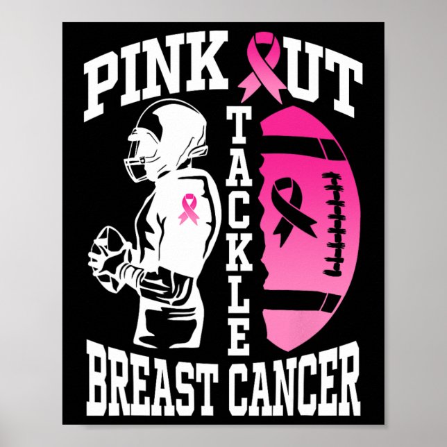 Poster Tópico rosa para combater a conscientização do Can (Frente)