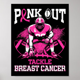 Poster Tópico rosa para combater a conscientização do Can