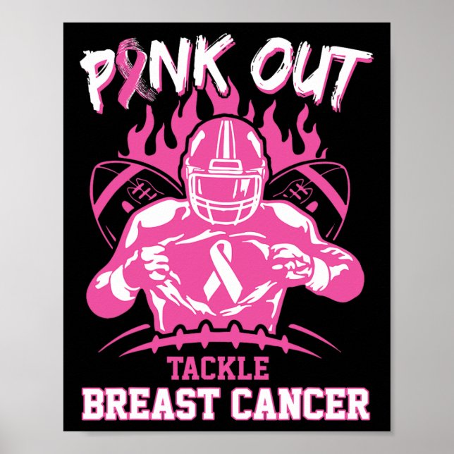 Poster Tópico rosa para combater a conscientização do Can (Frente)