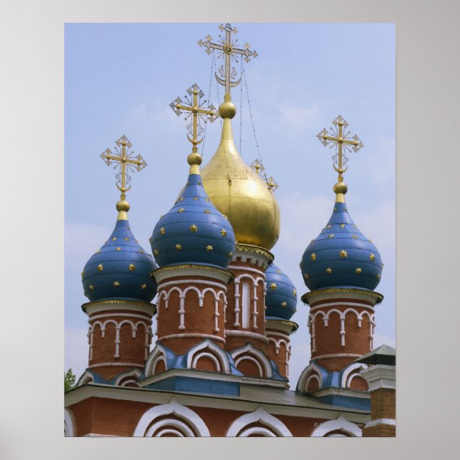 Póster Topo da Igreja Ortodoxa Russa na Rússia (Frente)