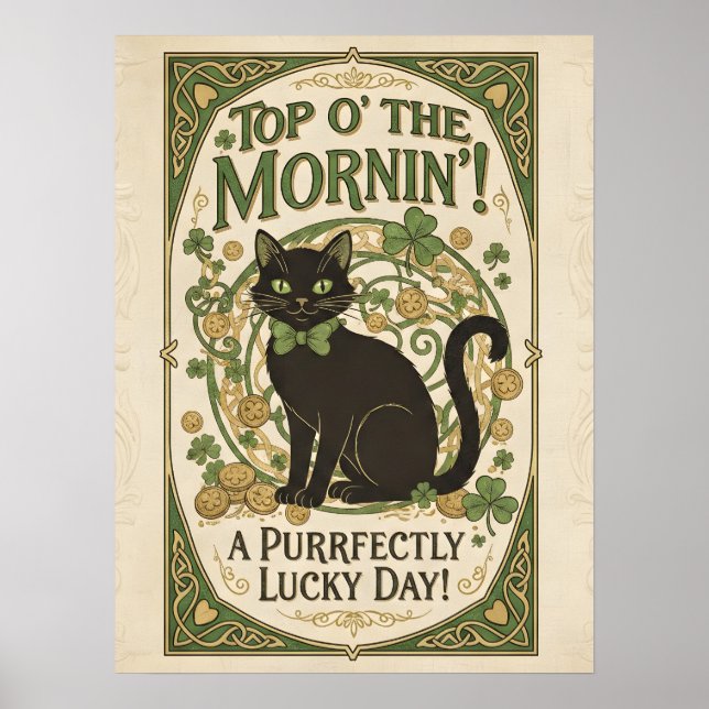 Poster Topo Da Manhã! Dia de São Patrício (Frente)