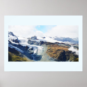 Póster Topo das montanhas nos Alpes suíços