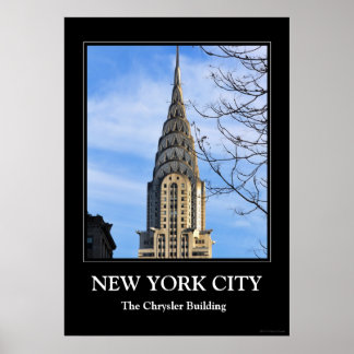 Póster Topo do edifício Chrysler, Árvores Negras