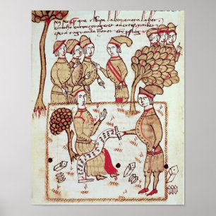 Póster Topógrafo com seus trabalhadores