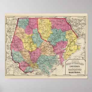 Póster Topographical atlas of Maryland counties 4