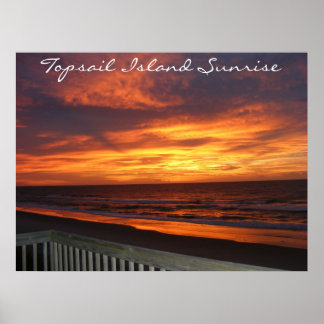 Póster Topsail Island Sunrise
