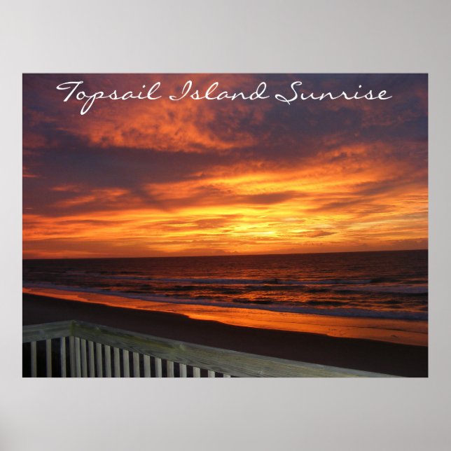 Póster Topsail Island Sunrise (Frente)