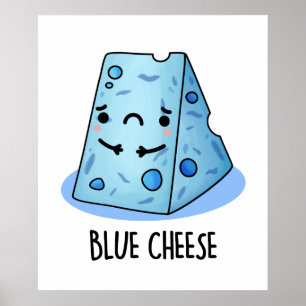 Poster Toque de Comida de queijo branco azul