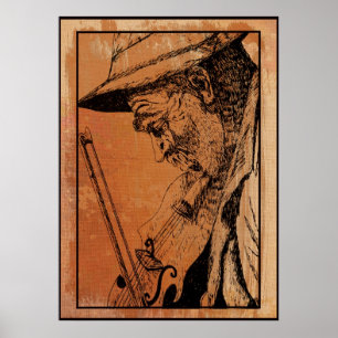 Poster toque-me violino um acordo