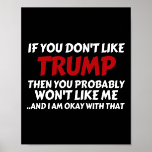 Poster Toque Trump Se Você Não Gosta de Trump 