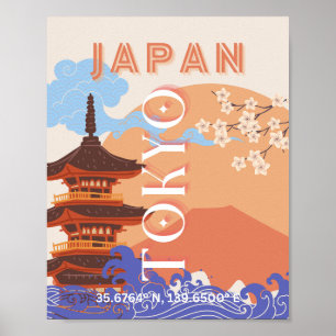 Poster Tóquio Japão Viagem Art