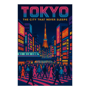 Póster Tóquio - Neon Metropolis