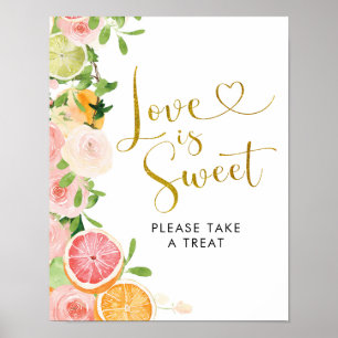 Poster Toranja Chá de panela Citrus Amor é Doce