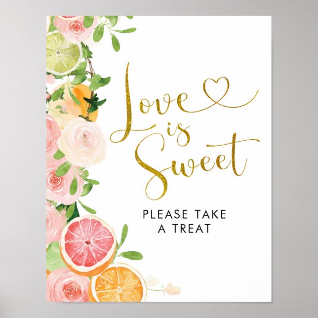 Poster Toranja Chá de panela Citrus Amor é Doce (Frente)