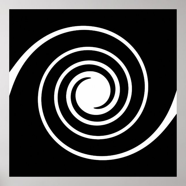 Póster Torção Preta e Branca. (Frente)