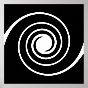 Póster Torção preto e branco