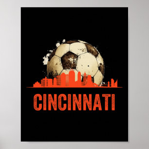 Poster Torcedor de Futebol de Cincinnati Rainha Cidade Sk