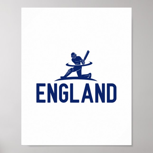 Poster Torcida de críquete da Inglaterra. Homens  (Frente)