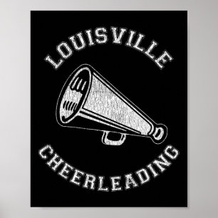 Poster Torcida de Louisville Angustiado Retro Porrista do