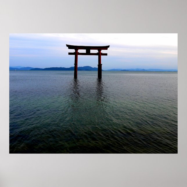 Poster Tori Japonês Flutuante (Frente)