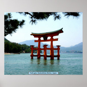 Póster Torii gate, Itsukushima Shrine, Japão