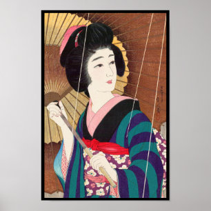 Póster Torii Kotondo doze aspectos das mulheres, chuva