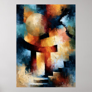 Poster Torii no Hikari Arte de Torii Japonês Abstrato