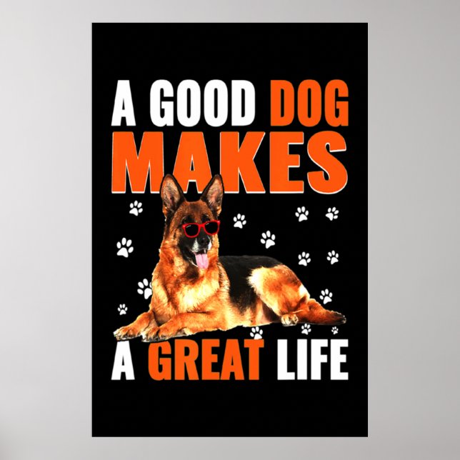 Poster Torna A Vida Do Excelente Um German shepherd Adorá (Frente)