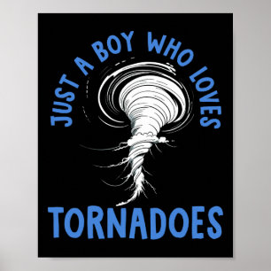 Poster Tornado Birthday Boy Storm Chaser Boys Kids Weathe
