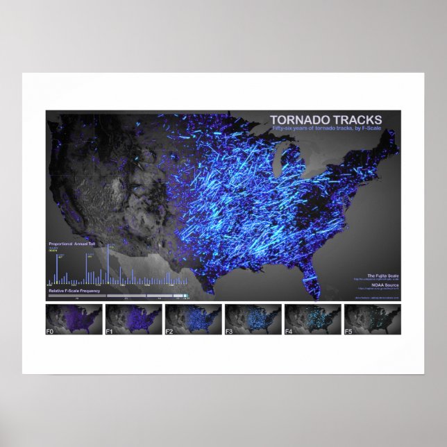 Póster Tornado Tracks (Frente)
