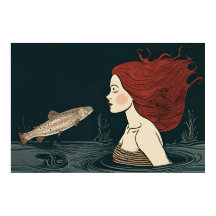 Tornando-se uma Sereia. Beijado pelo Rei dos Peixe