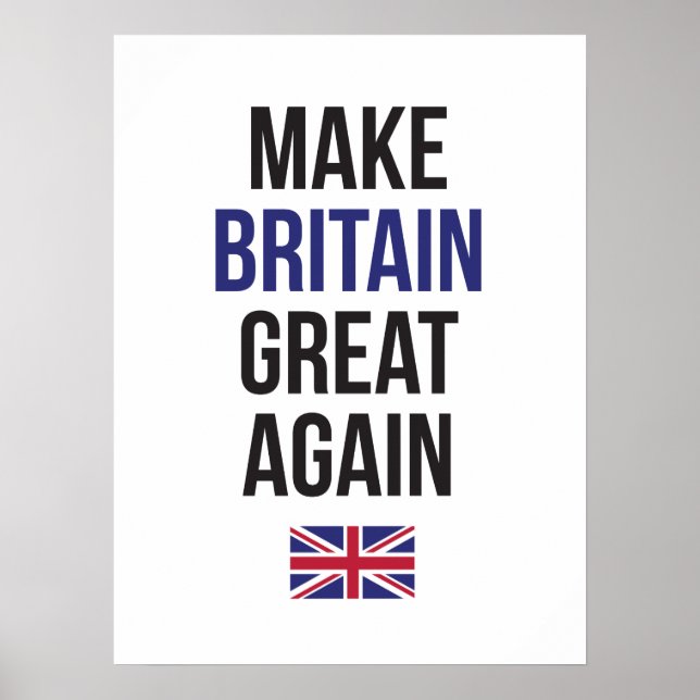 Poster Tornar o Excelente Britânico Novamente a Primeira  (Frente)