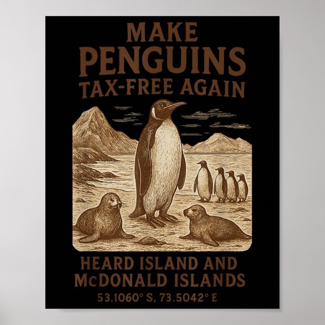 Poster Tornar O Pinguim Isento De Imposto Novamente - Res (Frente)
