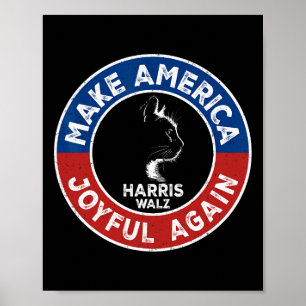 Poster Torne a América alegre novamente Harris Wall 2024