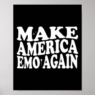 Poster Torne A América Emo Mais Uma Vez Engraçada Gótico