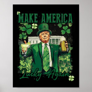 Poster Torne A América Sortuda Novamente Engraçada Trump