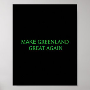 Poster Torne a Groenlândia Grande Novamente Verde Trump M