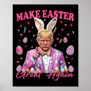 Poster Torne a Páscoa Grande Novamente Coelhinho Engraçad