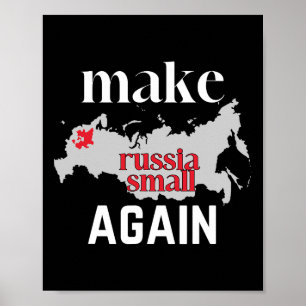 Poster Torne a Rússia Pequena Novamente Cor da Bandeira d